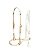 Horse Headstall Bridle Rawhide Bosal and Cotton Reins HHB001 - £56.45 GBP