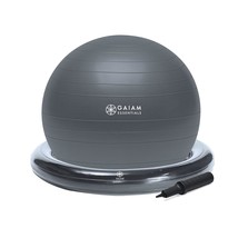 Balance Ball &amp; Base Kit, 65Cm Yoga Ball Chair, Exercise Ball With Inflatable Rin - £44.64 GBP