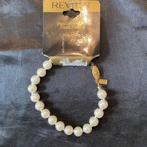 Vintage 1999 REVLON Hand Knotted Glass Pearl Bracelet - £15.48 GBP