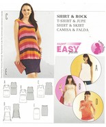 Misses Maternity Ruched Sides Tee Shirt Top Narrow Skirt Sew Pattern 10-22 - €8,61 EUR