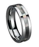 COI Jewelry Tungsten Carbide Ring With Shell Inlays-TG844(US5/8/11.5) - £23.88 GBP