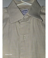 Brooks Brothers Shirt Mens  15-34 Classic Yellow Checked Button Down - $298.36 MXN