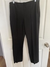 Chico’s Women’s Size 1 (US Size 8) Knit Ponte Black Pants side zipper - £12.14 GBP