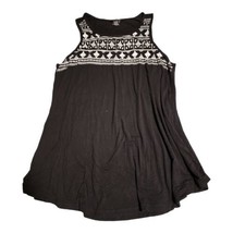 Torrid Mini Dress Women&#39;s 00 M/L Black Sleeveless Embroidered  - £19.65 GBP