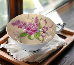 Paragon Pink Lilac Double Warrant Hand Painted Flower Bone China Teacup ... - £73.87 GBP