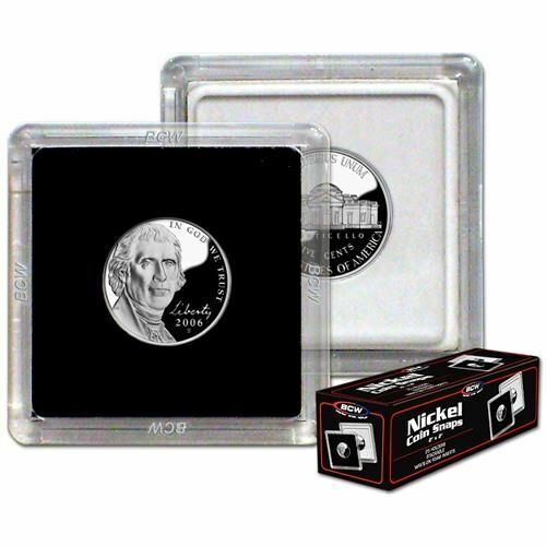 (25) BCW (2 x 2) COIN SNAPS - NICKEL - BLACK - $21.54