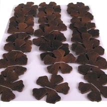 Shades of Brown 30 Leather Die Cut Flowers - $12.00