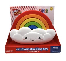 Play Right Rainbow Stacking Toy Develops Fine Motor Skills  Baby 6 Piece... - £14.18 GBP