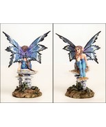 Artist Amy Brown Lovely ’Nice’ Faery Fairy Blue Stockings 6&quot; Statue Figu... - £22.95 GBP