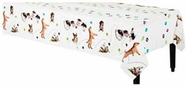 New Puppies + Tennis Balls Plastic Table Cover American Greetings Birthday Party - £7.13 GBP