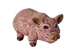Pig Figurine Anthropomorphic Farm Hog Piglet sculpture Peru hand carved ... - $29.65