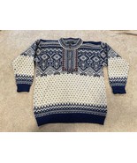 DEVOLD Men’s Sweater OLMES CARETTI Fair Isle Nordic Wool Pullover Medium... - £78.29 GBP