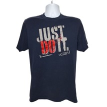 Nike Men&#39;s Dri Fit Graphic T Shirt Size Medium Just Do It Train Navy Blue - $22.66