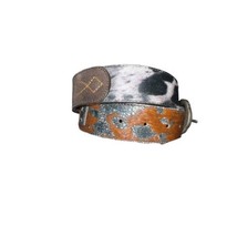 Hell Is For Heroes Maurizio Vicini Navajo Leather Belt Calf Hair Italy Size 42 - £78.63 GBP