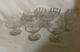 Glasses Stemware Antique Sherbet or Cordial  Fostoria 6 Pieces - $43.01