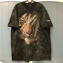 The Mountain Big Tiger Graphic Tie Dye T-Shirt Green Mens 2XL San Diego Wildlife - £23.73 GBP