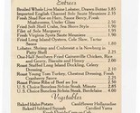 Hart&#39;s Peachtree Todays Dinner Menu Atlanta Georgia 1950 - £24.92 GBP