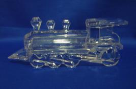 Charming Crystal Clear Train Locomotive w Touch of Sparkle 7 Inches Long - £15.72 GBP