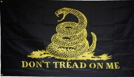 Gadsden DONT TREAD ON ME Strike Rattlesnake Flag 3x5 Feet 3&#39;x5&#39; Golden Blackout - £15.07 GBP