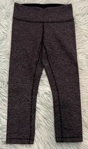 Lululemon Wunder Under Cropped Leggings Size 2 Gray Black Crop - $27.72