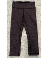 Lululemon Wunder Under Cropped Leggings Size 2 Gray Black Crop - €24,07 EUR