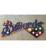 Billiards Wall Art, Contemporary Purple Billiard Wall Sculpture, 48x20 -... - €376,35 EUR