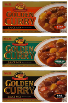 Japanese S&amp;B Golden Curry Sauce Mix, Mild, Medium Hot &amp; Hot 7.8-Ounce(Pa... - £19.47 GBP