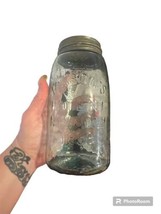 Antique Hero Cross Masons Jar Patented Nov 30th 1858 Quart Jar Zinc Lid - £33.14 GBP