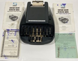 Vintage Stenograph Reporter Model Shorthand Machine W/ Case And Original Papers - £43.01 GBP