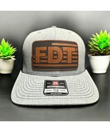 Anti Trump Hat - FDT Leatherette Badge Hat Richardon Heather/Black Adj. Hat - $26.99