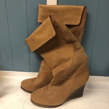 UGG Ravenna Tall Wedge Boots Honey Suede, SN 3196, Womens Size 8.5 - £63.49 GBP