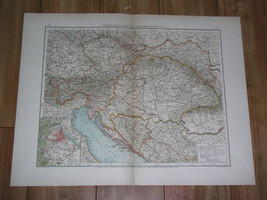 1899 Antique Map Of Austria Hungary Empire Poland Transylvania Galicia Ukraine - £26.19 GBP