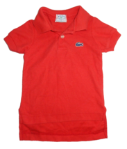 Vintage 80&#39;s IZOD Lacoste Polo Shirt Infant 12 Month Short Sleeve Red Preppy - £18.32 GBP