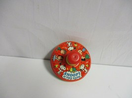 Vintage Ohio Art Metal Tin and plastic Spinning Top Snoopy Peanuts Gang works - £31.64 GBP