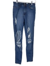 Fashion Nova Distressed Skinny Jeans Womens Juniors Size 9 28in Waist De... - $13.49