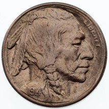 1914-S 5C Buffalo Nickel in AU Condition, Excellent Eye Appeal, Strong L... - £142.74 GBP