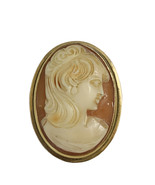 Vintage Cameo Pin Brooch in Yellow Gold  - $390.00