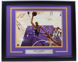 Rudy Gobert Unterzeichnet Eingerahmt 11x14 Utah Jazz Foto Bas - £154.29 GBP