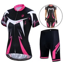 X-Tiger Women&#39;s Cycling Jersey Set Summer Anti-UV Cycling Bicycle Clothing Quick - £97.16 GBP