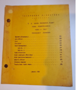 Vintage US Naval Ordinance Plant Telephone Emergency Directory York Penn... - £31.53 GBP