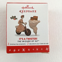 Hallmark Keepsake Miniature Christmas Ornament Wizard Oz It&#39;s A Twister Set 2016 - £19.74 GBP