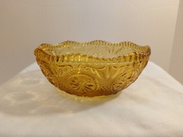 Vintage Brockway Glass Co. Amber colored cereal bowls &quot;Concord&quot; Pattern - £9.55 GBP