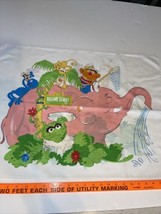 Sesame Street pillow case Bed Vtg  30x20” Big Bird Ernie Grover Oscar Colorful - $14.18