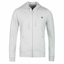 True Religion Classic Logo Zip Up Hoodie Oatmeal XXL NWT - $933.71 MXN