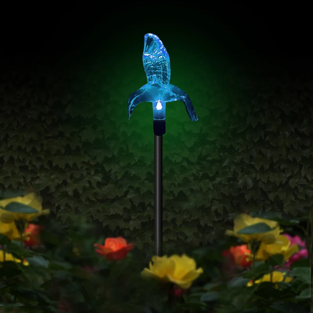 Ly stake lights garden lawn lamps dragonfly butterfly bird solar lawn landscape pathway thumb200
