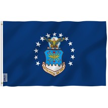 Anley Fly Breeze 3x5 Foot US Air Force Flag Air Force Military Polyester Flags - £5.44 GBP