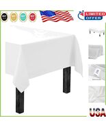 Durable Machine Washable White Tablecloth 60 x 84 Inch - Versatile for P... - $590.63 MXN