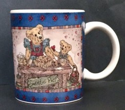 Vintage Rustic Boyds Sweetie Pies Teddy Bear Coffee Mug Cup Hearts Americana - £4.74 GBP