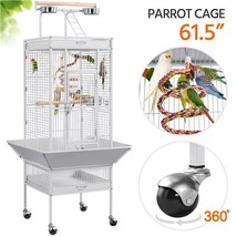 61&quot; Large Bird Cage Play Top Parrot Finch Macaw Cockatoo Pet Supplies With Stand - £173.59 GBP