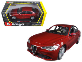 Bburago Alfa Romeo Giulia 1/24 Diecast Collectors Burgundy - $609.43 MXN